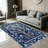 1PC Vintage Navy Blue & White Floral Tree of Life Chinoiserie Botanical area rugs, Soft and Comfortable, easy-to-maintain, machine washable Indoor floor mat, suitable for living room, bedroom, dining room, entryway, kitchen, Home Decor, Outdoor Decor-724959659