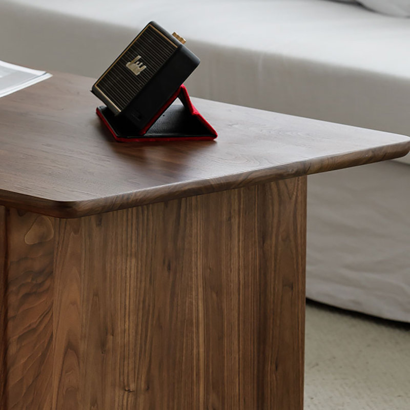 Simple black walnut coffee table, 17.7" H x 55.1" L x 27.6" W