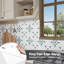 11,81 po X 11,81 po Tuile de dosseret en vinyle vert pour mur de cuisine et de salle de bain (paquet de 10 / 9,69 pieds carrés)