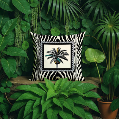 Kitar Island Palmreversible Indoor/Outdoor Square Pillow