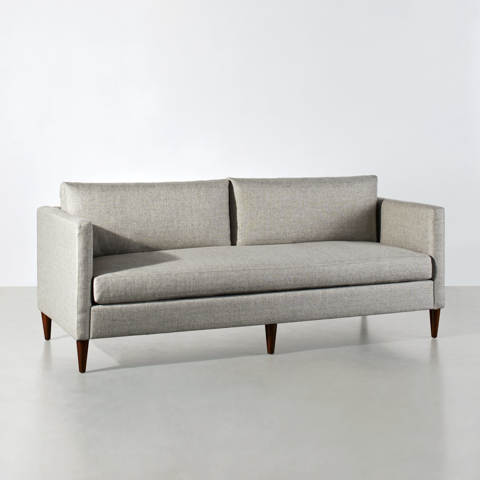 Clifford 87" Velvet Sofa, Turbo Ash Basketweave