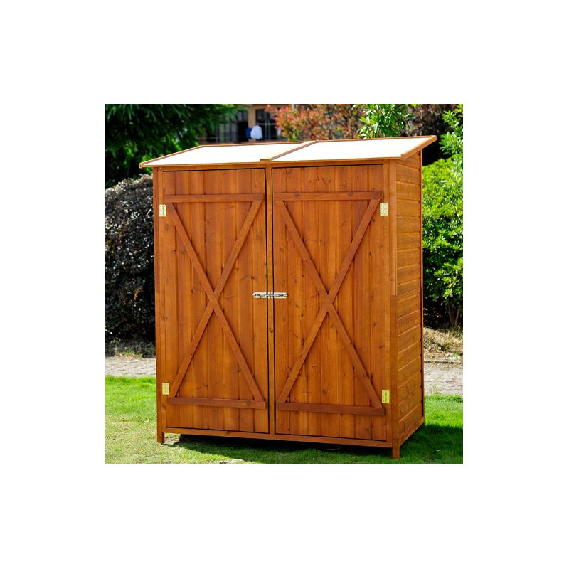 Haslet Solid Wood Garden Shed, Natural Wood