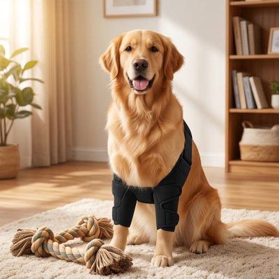 Ceramic Cat Bowl Dog Leg Brace Knee Support Adjustable Joint Protector For Front And Rear Legs Mobility Support For Small Medium And Large Dogs