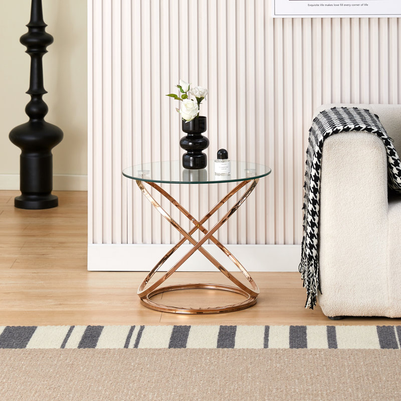 Claiden End Table, Gold