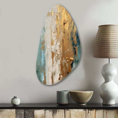 Debrah - Unique Shape Abstract Minimalism Metal Wall Decor, Asymmetrical Metal Wall Sculpture Print