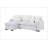 FORD LIGHT GREY/WHITE REVERSIBLE PULL OUT SOFA BED