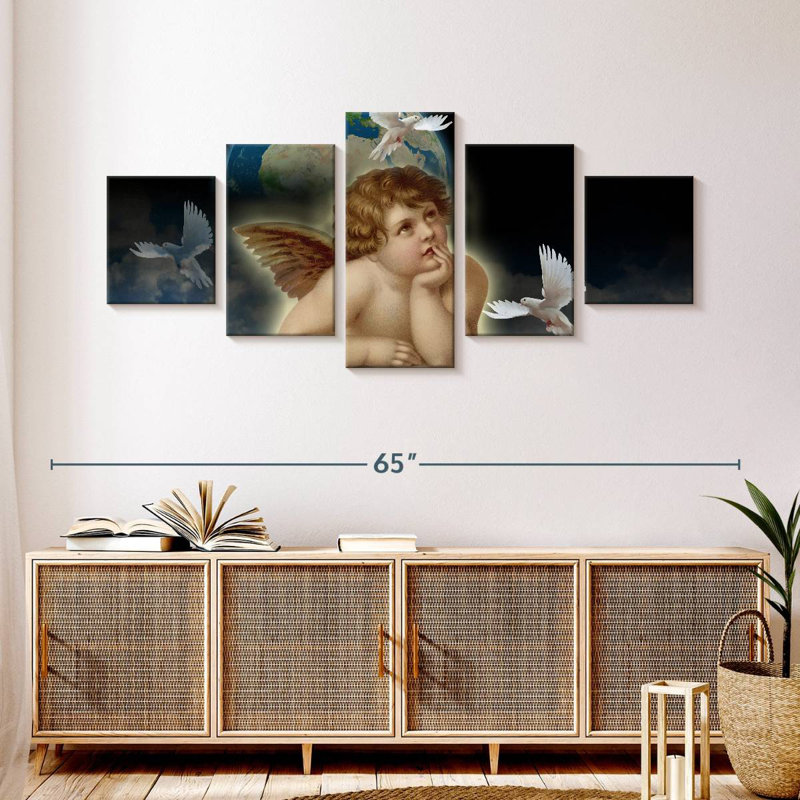 Pondering Cherub, 24" H x 55" W