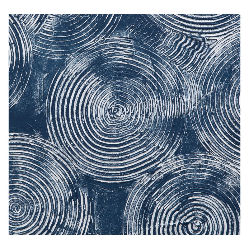 Art sur toile indigo spirale