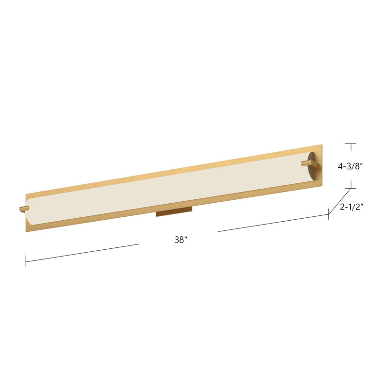 Lighthouse 1 - Light LED Bath Bar, Brushed Nickel