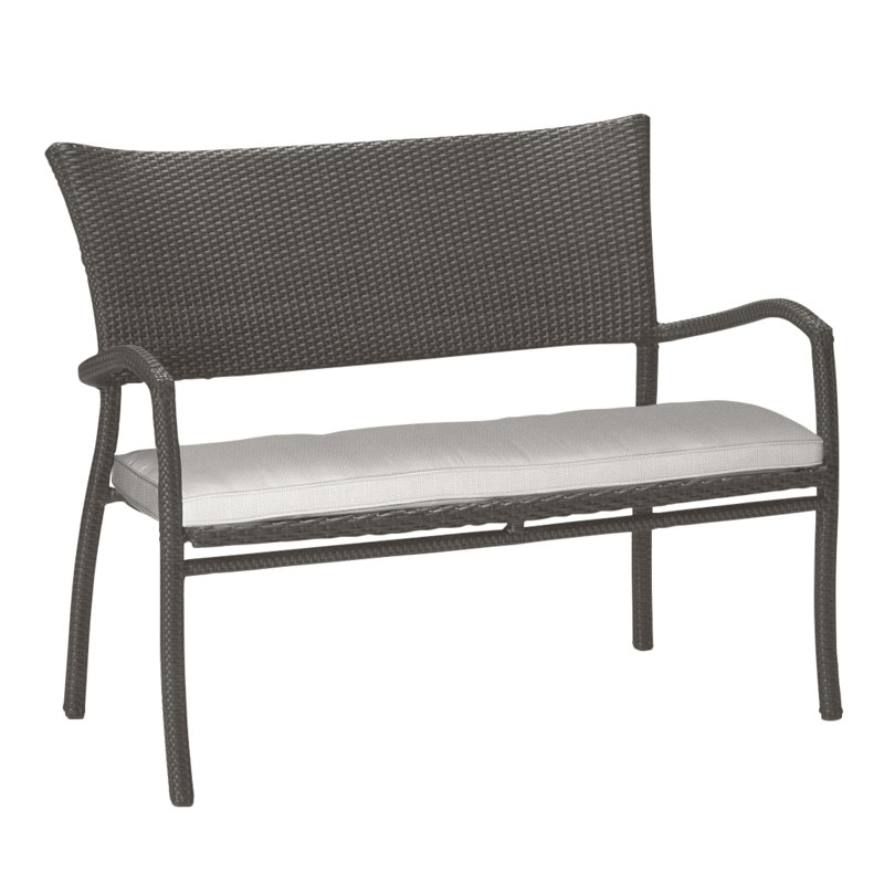Banc tissé Skye - Gris ardoise, Gris ardoise, Sunbrella® ‑ lin neige, Welt