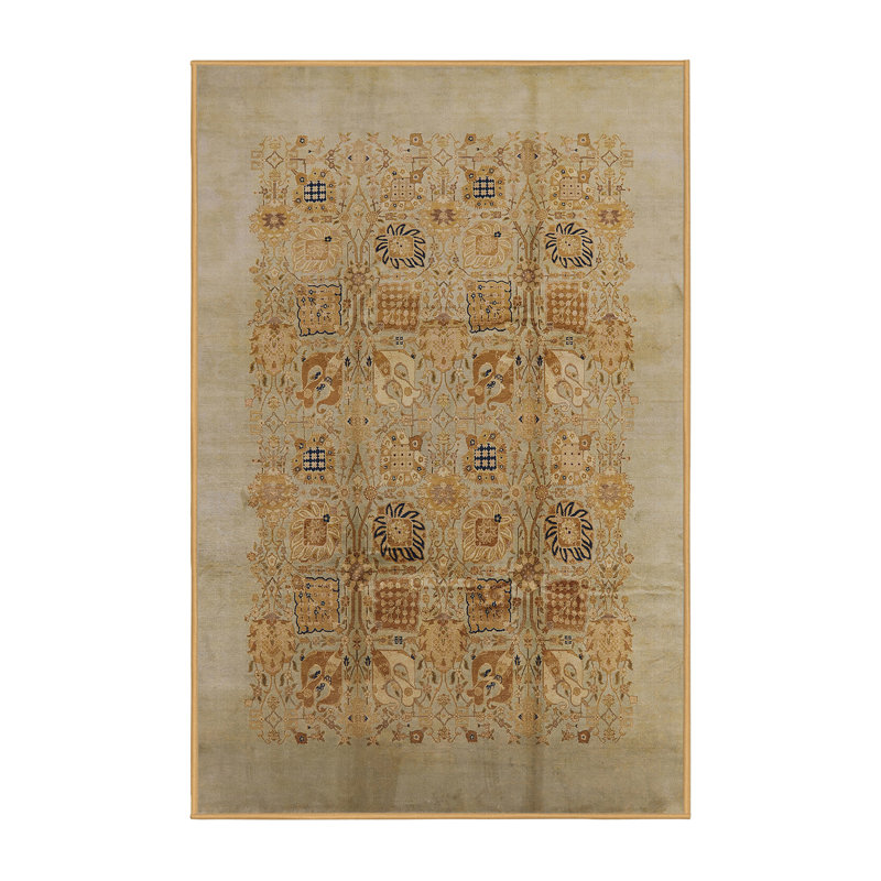 Tapis oriental brun / beige, Rectangle 5 pi x 7 pi