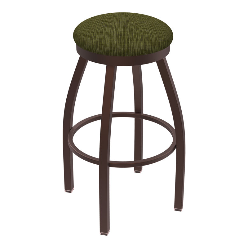 Tabouret pivotant80280 Misha, Tissu - perroquet graphique, Bronze, Tabouret de comptoir (assise de 25 po de hauteur)