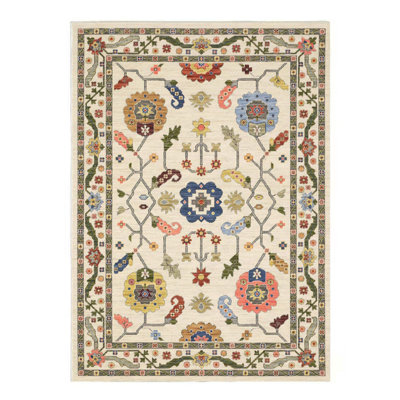 Crafters & Weavers Arts and Crafts Collection Area Rug Ultra Soft Washable Rug, Non Slip, Indoor, Stain Resistant Rugs for Living Room Bedroom Vintage Home Decor (5.7' x 7.8')