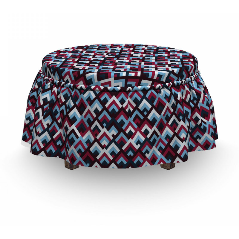 Housse pour repose-pieds à coussins carrés