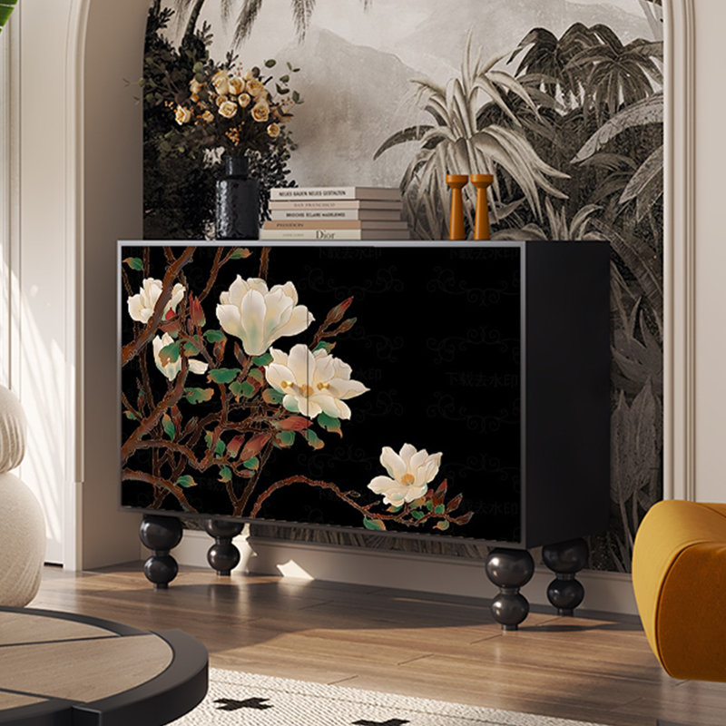 Armoire de salon moderne et simple, Noir