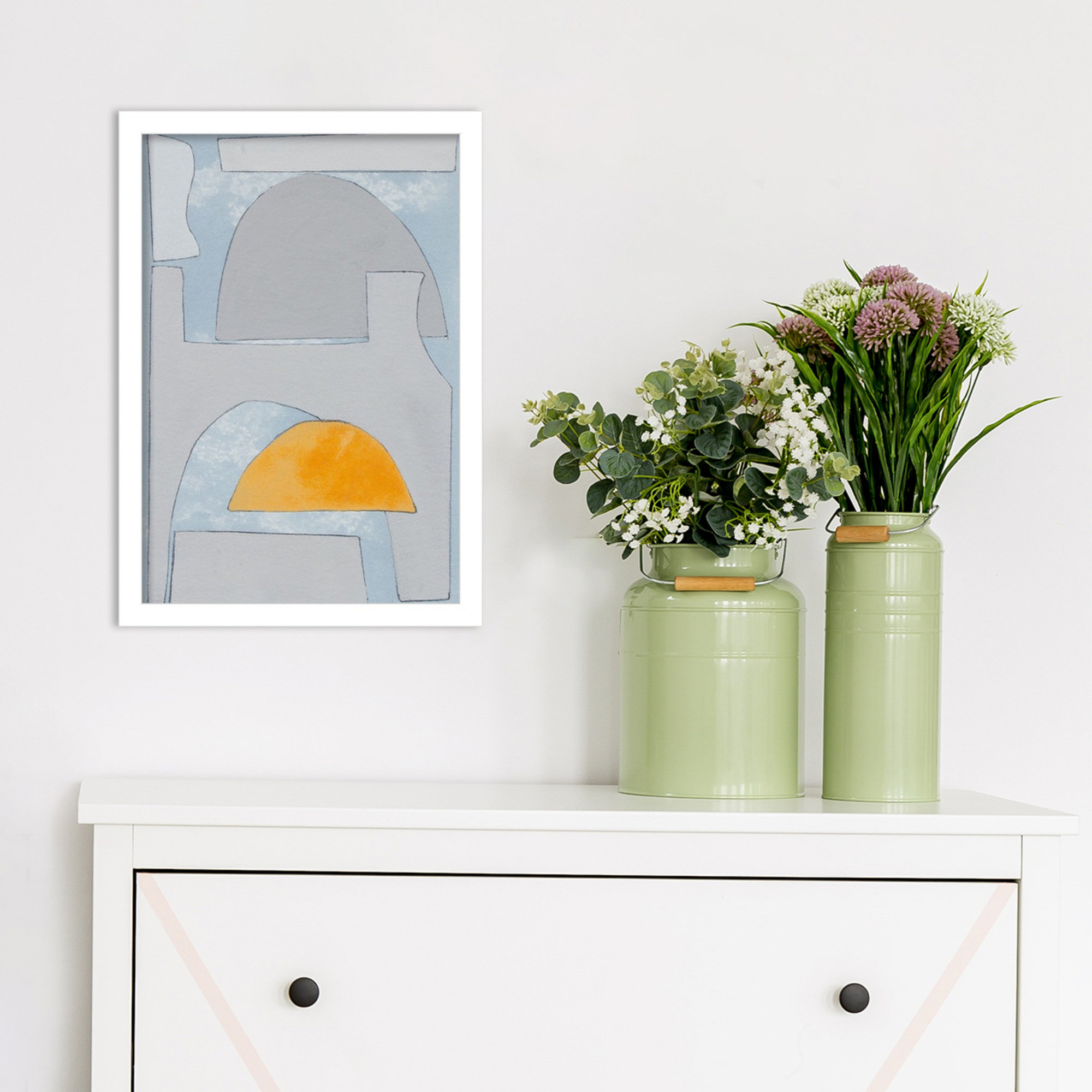 Elements Of The Chateau VI by Rob Delamater, White, 41" H x 29" W x 1" D
