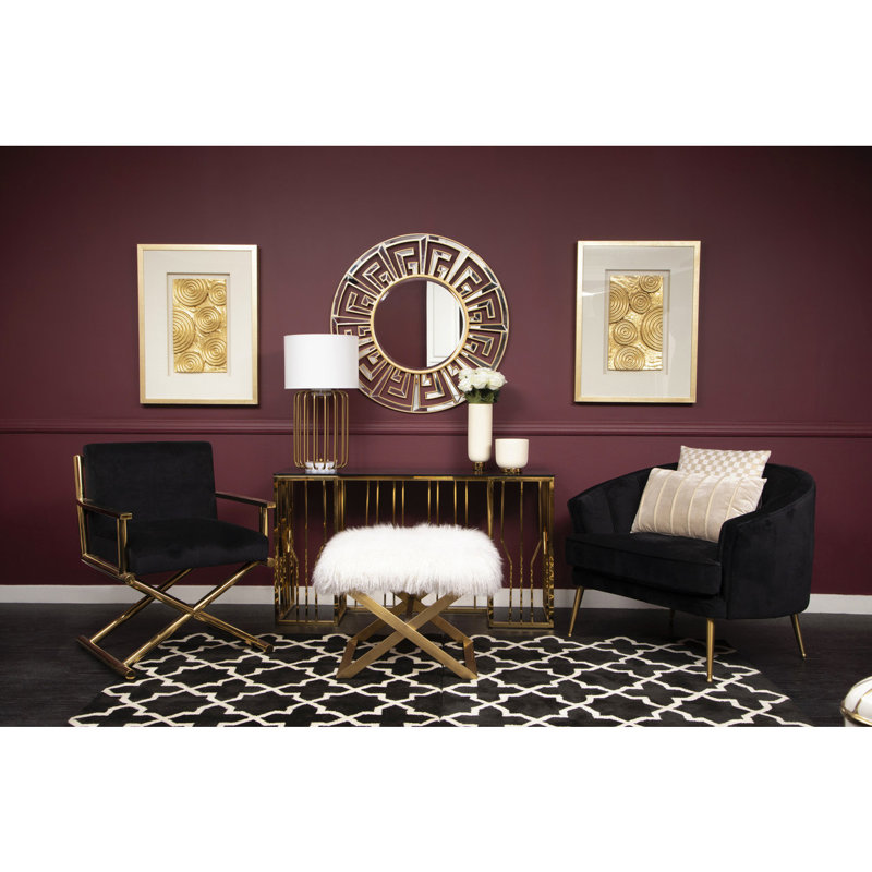 Redding 130cm Glass Top Console Table