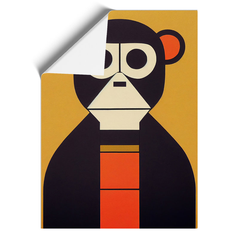 Abstract Monkey Art No.1 - Wall Art, Paper, 59.4cm H x 42cm W x 3cm D, No Matte