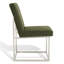 Chaise d'appoint rembourrée en acier inoxydable Athens-1208584447-1213203037