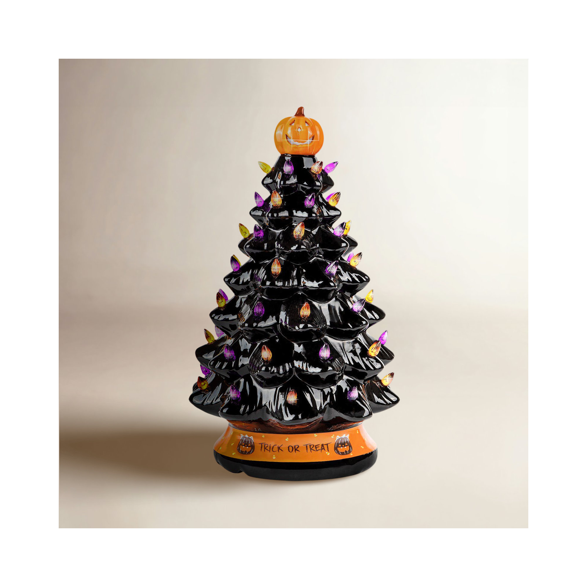Halloween Decorations Ceramic Tree, 15 Inch