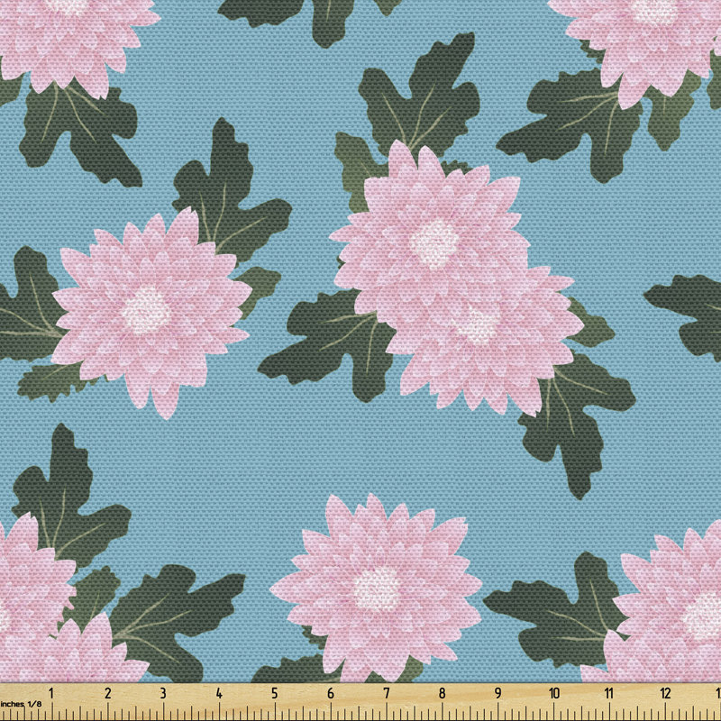 Tissu bleu et rose Ambesonne, l 36 po x L 58 po