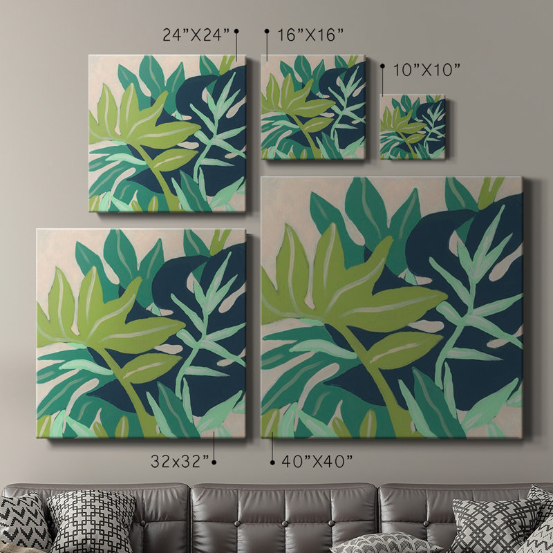Toile tendue avec châssis I-Premium Island Fronds - prête à être accrochée