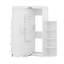 Grand lit escamotable avec armoire murale dissimulée, 2 tablettes latérales à 3 niveaux, bureau convertible, support de rangement supplémentaire-122259278