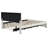 Space-saving Queen Upholstered Platform Bed, Linen Beige, Modern Style