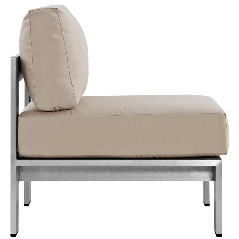 Ensemble de 3 canapés modulaires d'extérieur en aluminium Shore, Beige