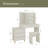 LED Lighted Makeup Vanity Table With Mirror - White Beauty Station With Storage Drawers, Matching Stool