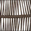 Table d'appoint ronde en bois d'acacia avec structure en corde et plateau fini en teck, supportant jusqu'à 68 kg, résistante aux intempéries.