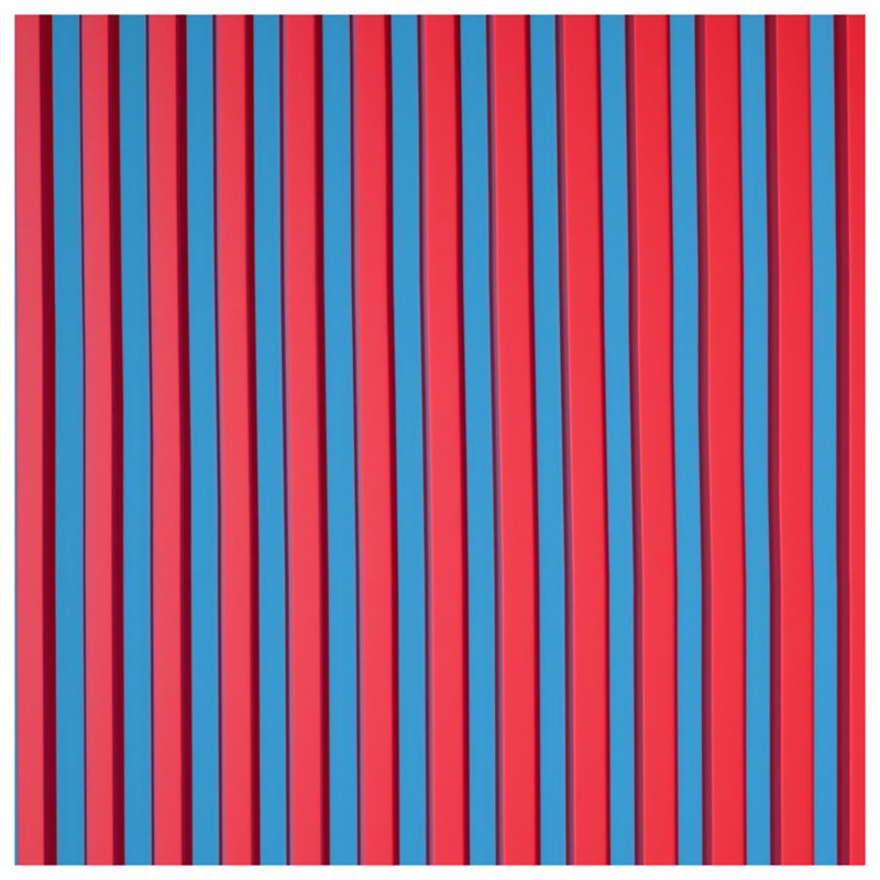 Couvertures à rayures verticales rouges et bleues, L 60 po x H 80 po