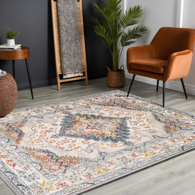 Machine Woven Blue/Brown/Grey Indoor Rug