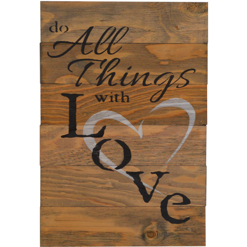 Décoration murale «Do All Things with Love»