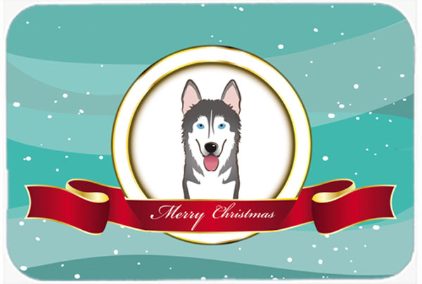 Planche à découper en verre de noël east urban home effet velours alaskan malamute merry