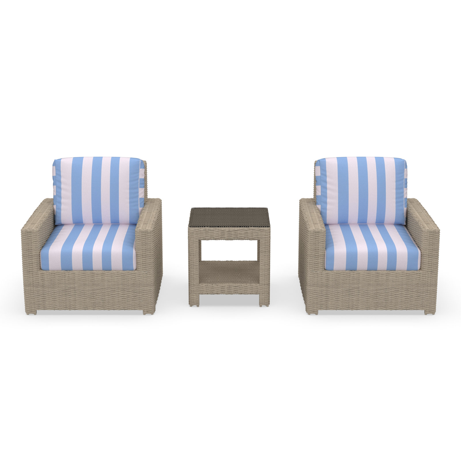 Henri 2-Person Sunbrella® Patio Seating Group, Refuge Ocean