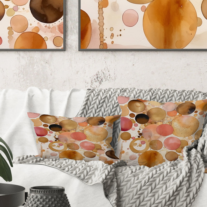 Coussin décoratif à imprimé géométrique abstrait «Afprès Dreams Boho Chic»