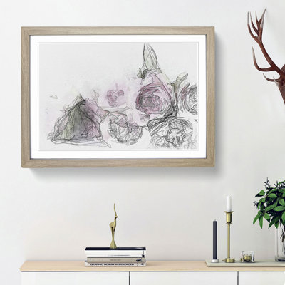 Dusty Pink Roses - Picture Frame Graphic Art Print