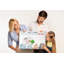 Wall Mounted cork board with print wall art message pin boards home office bulletin board ideas Kids schedule