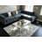 Crystal Frame Rectangular Mirrored Coffee Table with Crushed Diamond Inlay