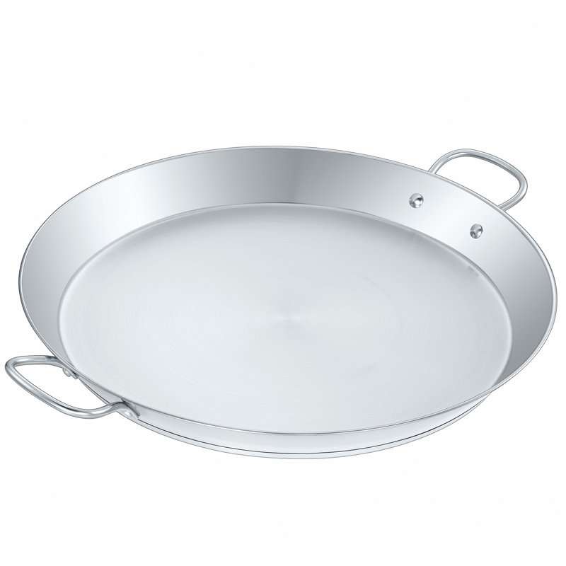Poêle à paella en acier inoxydable Concord, 16"