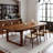 Solid wood rectangular dining table and chairs set, dining room upholstered dining chairs-994022123