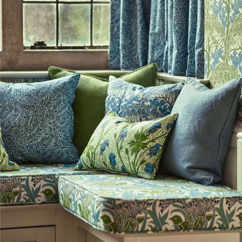 Bedford Park Yew & Aril Fabric, Teal