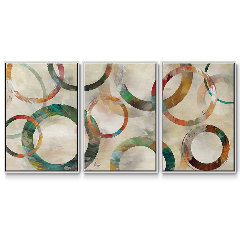 Anneaux à gogo, 3 pièces, H 24 po x l 48 po x P 2 po, Blanc