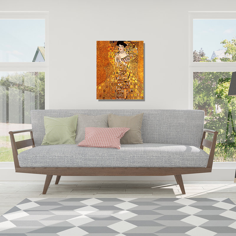 Gustav Klimt's The Lady in Gold Wrapped Canvas Print, 30x24 inches