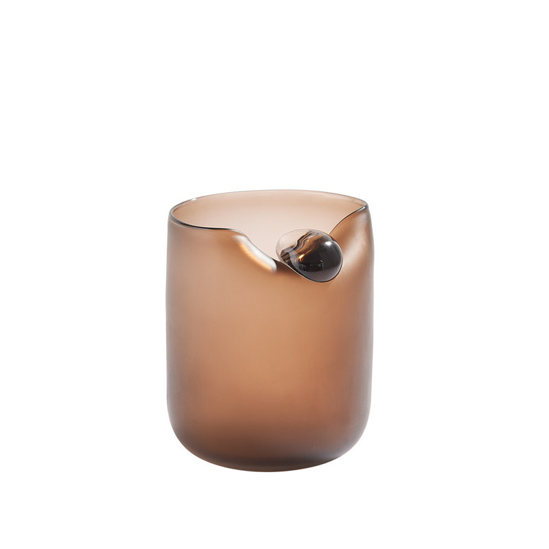 Poise Vase, Brown, 8" H x 6.5" W x 6.5" D