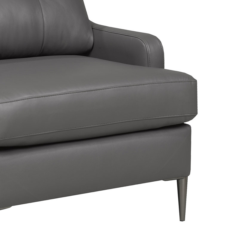 Fauteuil en cuir capitonné 31,5 po, Similicuir Fossil