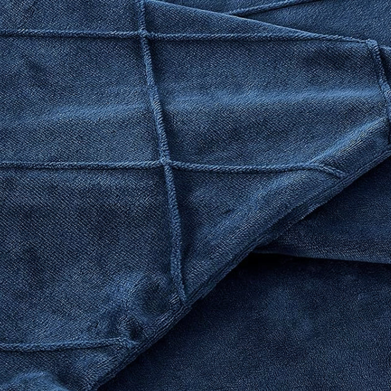 Ensemble de housse de couette Treselle, Housse de couette pour très grand lit et 2 très, Bleu marine