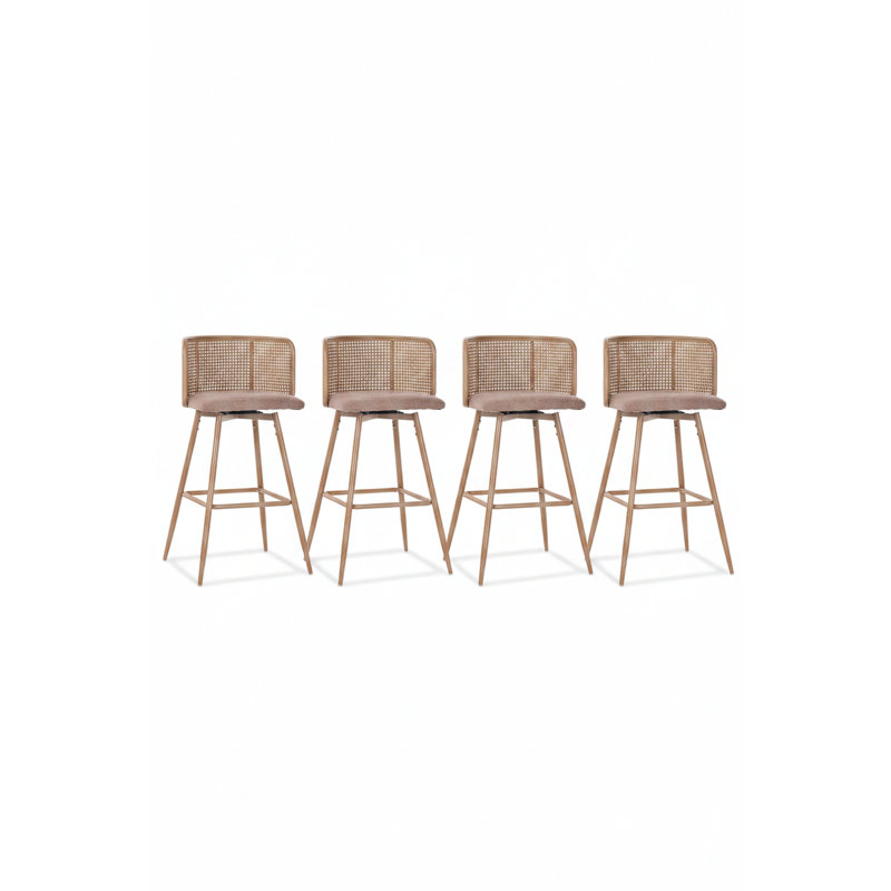 Ensemble de 4 tabourets de bar pivotants Willow Curve 28.5H
