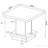 Cappuccino Square Pedestal End Table